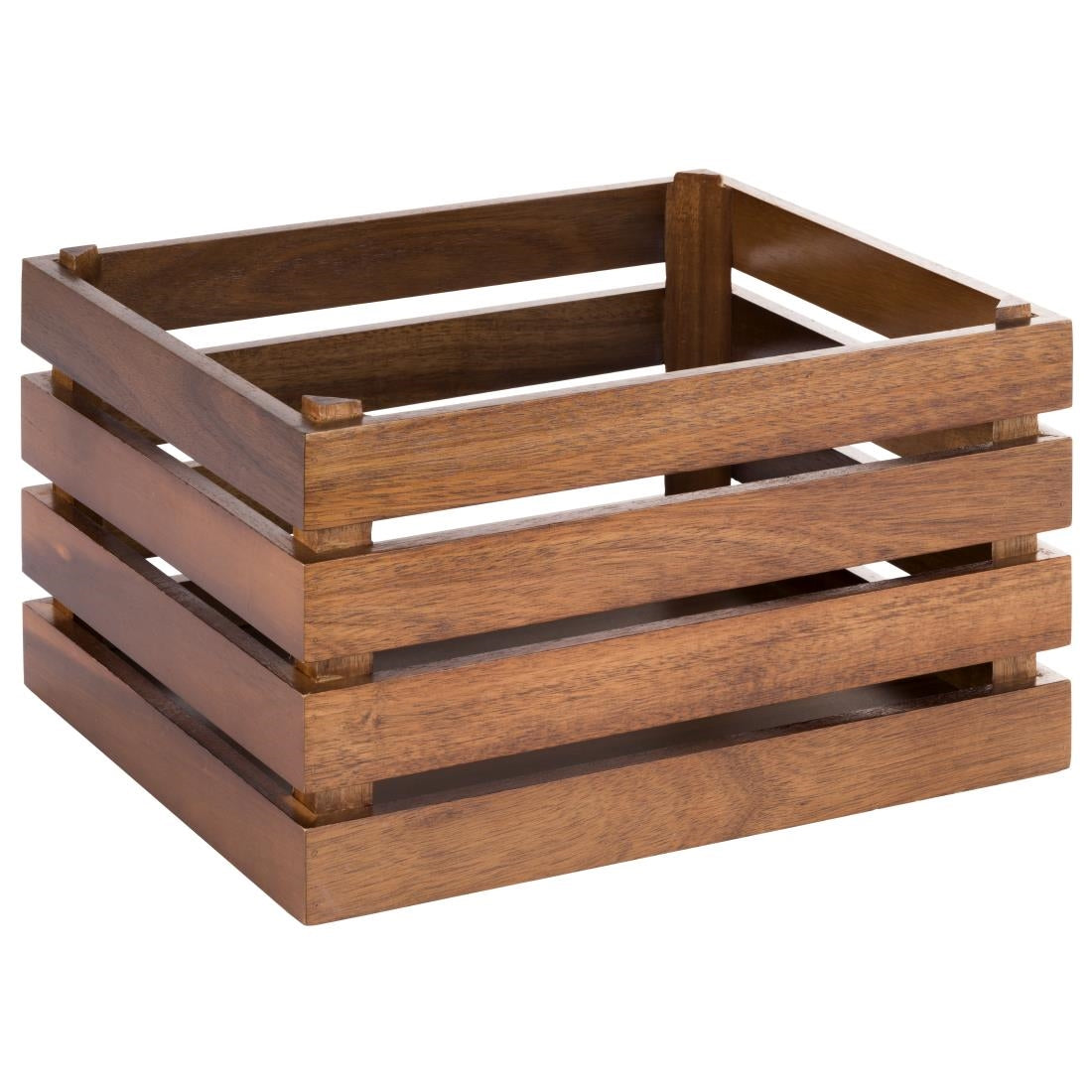 FT150 APS Superbox Natural Acacia Wooden Crate 350 x 290mm JD Catering Equipment Solutions Ltd
