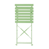 FT270 Bolero Pavement Style Steel Folding Chairs Light Green (Pack of 2) JD Catering Equipment Solutions Ltd