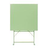 FT271 Bolero Square Pavement Style Steel Folding Table Light Green 600mm JD Catering Equipment Solutions Ltd