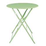 FT272 Bolero Round Pavement Style Steel Folding Table Light Green 595mm JD Catering Equipment Solutions Ltd