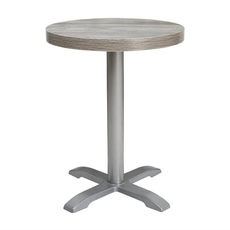 FT292 Bolero Pre-Drilled Round Melamine Table Top Ash Grey 600mm JD Catering Equipment Solutions Ltd