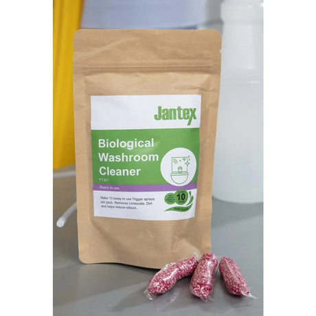 FT321 Jantex Green Biological Washroom Cleaner Sachets (Pack of 10) - JD Catering Equipment Solutions Ltd