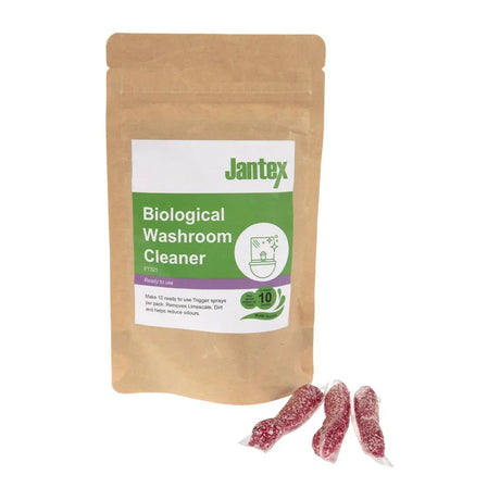 FT321 Jantex Green Biological Washroom Cleaner Sachets (Pack of 10) - JD Catering Equipment Solutions Ltd