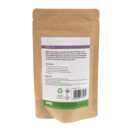 FT323 Jantex Green Kitchen Degreaser Cleaner Sachets (Pack of 10) - JD Catering Equipment Solutions Ltd