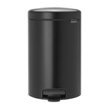 FT374 Brabantia Newlcon Pedal Bin Matt Black 12Ltr JD Catering Equipment Solutions Ltd