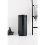 FT375 Brabantia Newlcon Pedal Bin Matt Black 30Ltr JD Catering Equipment Solutions Ltd