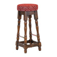 FT400 Classic Rubber Wood High Bar Stool with Red Diamond Seat (Pack of 2) JD Catering Equipment Solutions Ltd