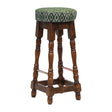 FT403 Classic Rubber Wood High Bar Stool with Green Diamond Seat (Pack of 2) JD Catering Equipment Solutions Ltd