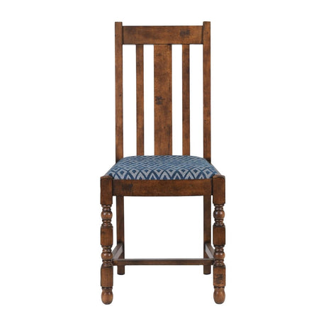 FT410 Mayfair Dining Chair with Blue Diamond Padded Seat (Pack of 2) JD Catering Equipment Solutions Ltd