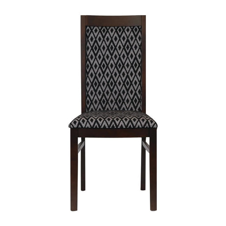 FT413 Brooklyn Padded Back Dark Walnut Dining Chair with Black Diamond Padded Seat and Back (Pack of 2) JD Catering Equipment Solutions Ltd