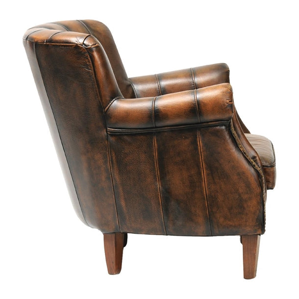 FT441 Lancaster Leather Chair Chestnut JD Catering Equipment Solutions Ltd