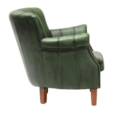 FT443 Lancaster Leather Chair Green JD Catering Equipment Solutions Ltd