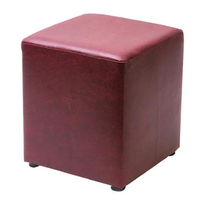 FT448 Cube Faux Leather Bar Stool Garnet (Pack of 2) - JD Catering Equipment Solutions Ltd