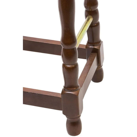 FT458 Classic Dark Wood High Bar Stool with Green Diamond Seat (Pack of 2) - JD Catering Equipment Solutions Ltd