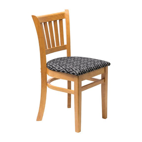 FT476 Manhattan Soft Oak Dining Chair with Black Diamond Padded Seat (Pack of 2) JD Catering Equipment Solutions Ltd