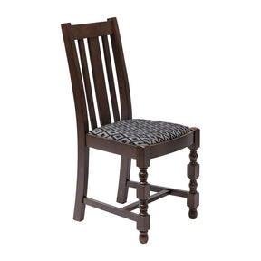 FT480 Mayfair Dark Wood High Back Dining Chair with Black Diamond Padded Seat (Pack of 2) JD Catering Equipment Solutions Ltd