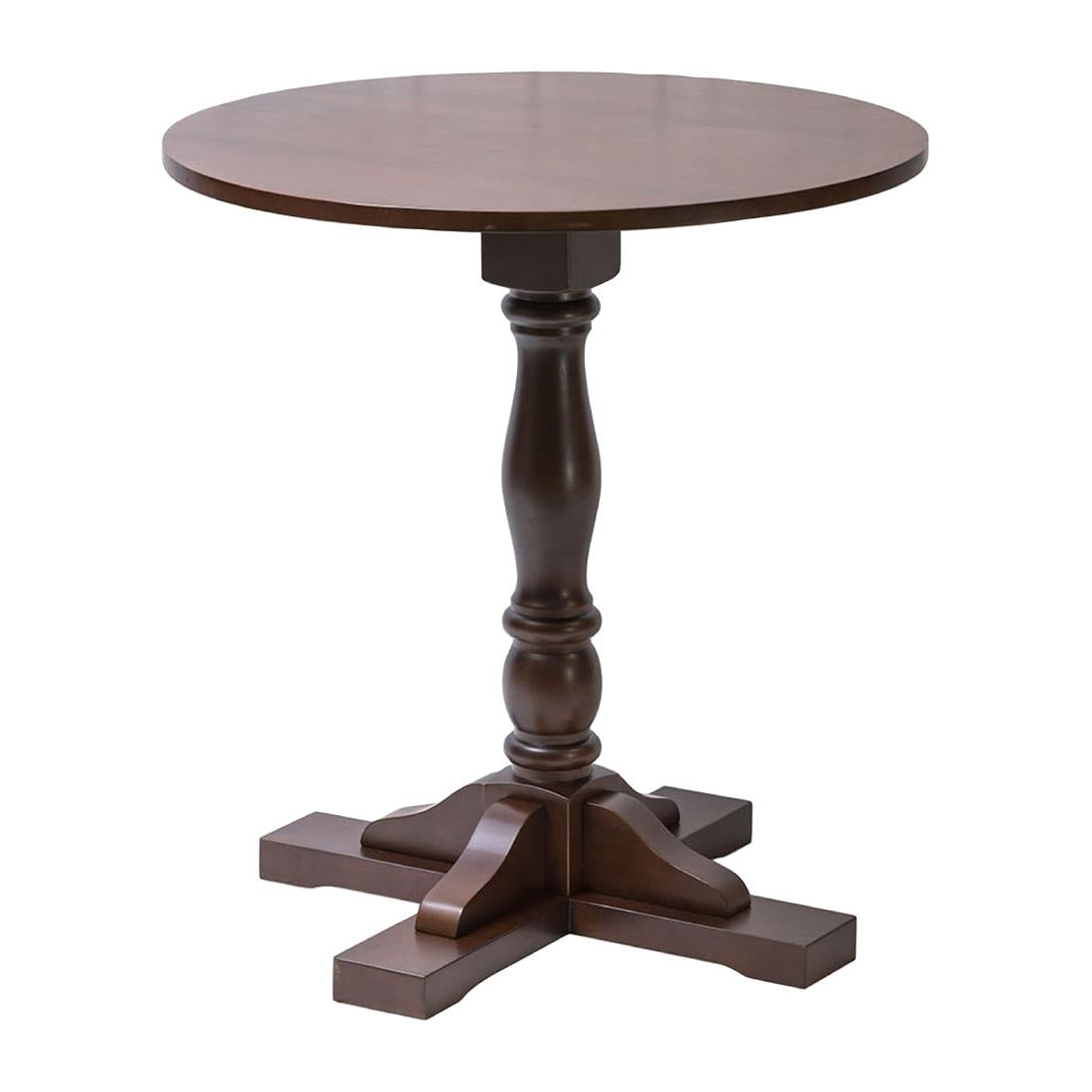 FT495 Oxford Dark Wood Pedestal Round Table 700mm JD Catering Equipment Solutions Ltd