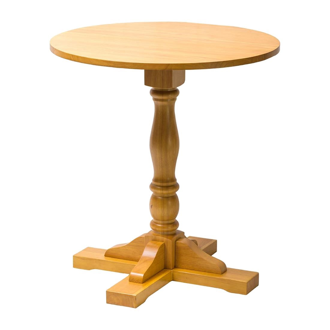 FT496 Oxford Soft Oak Pedestal Round Table 700mm JD Catering Equipment Solutions Ltd