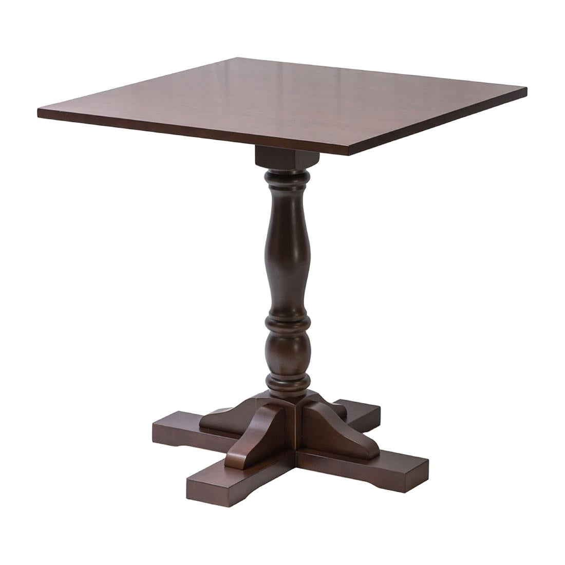 FT497 Oxford Dark Wood Pedestal Square Table 700x700mm JD Catering Equipment Solutions Ltd