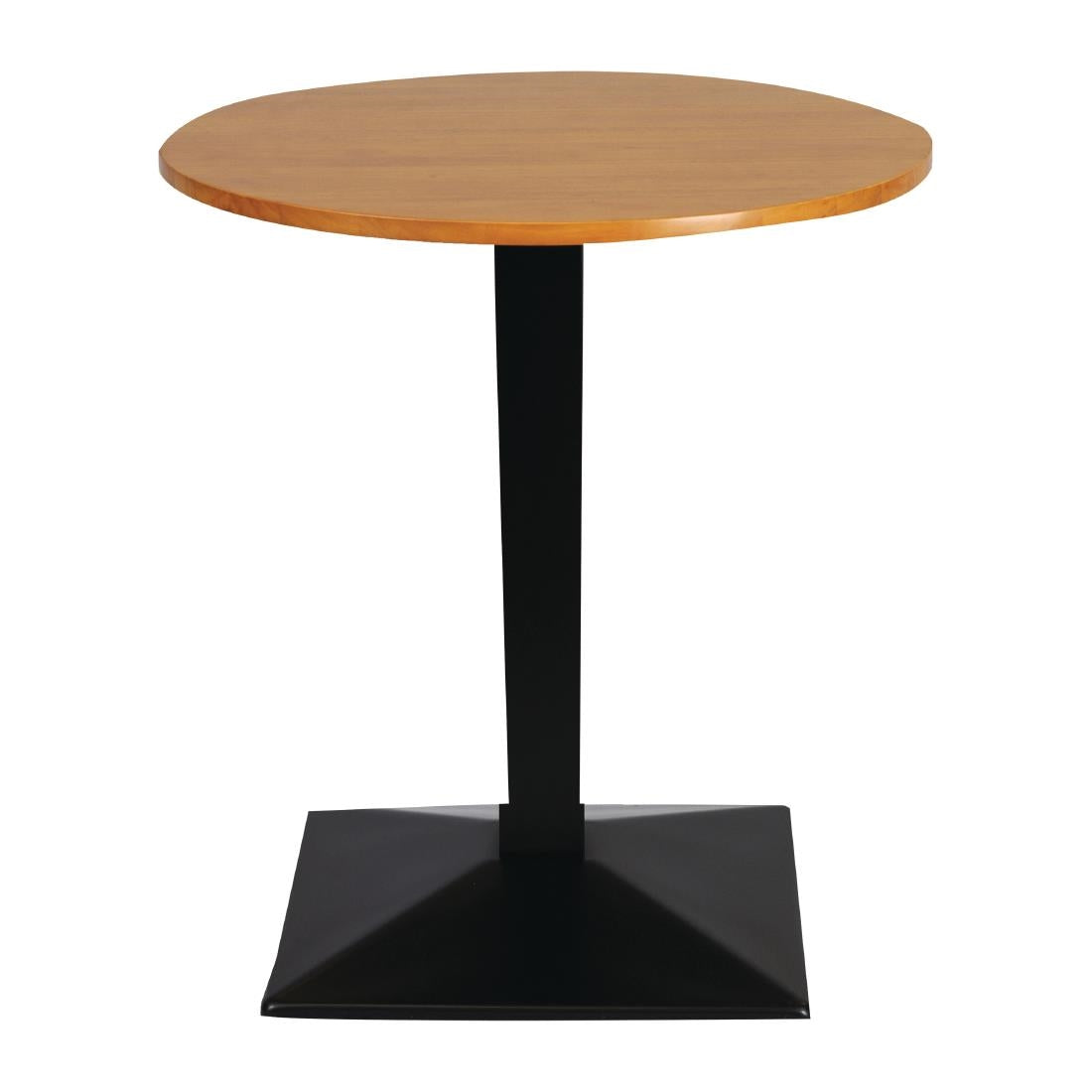 FT500 Turin Metal Base Pedestal Round Table with Soft Oak Top 700mm JD Catering Equipment Solutions Ltd