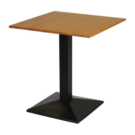 FT502 Turin Metal Base Pedestal Square Table with Soft Oak Top 700x700mm JD Catering Equipment Solutions Ltd