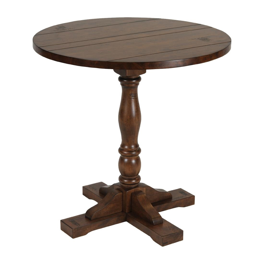 FT509 Oxford Vintage Wood Pedestal Round Table 760mm JD Catering Equipment Solutions Ltd