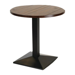 FT511 Turin Metal Base Pedestal Round Table with Vintage Top 760mm - JD Catering Equipment Solutions Ltd