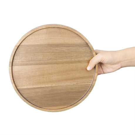 FT612 Olympia Acacia Round Plates 250(D)mm - JD Catering Equipment Solutions Ltd
