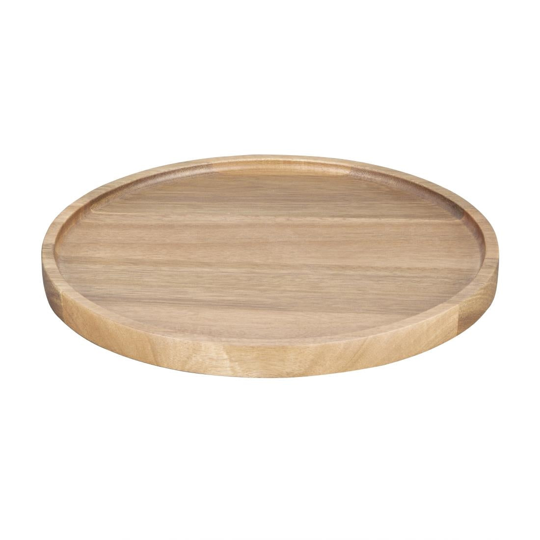 FT612 Olympia Acacia Round Plates 250(D)mm JD Catering Equipment Solutions Ltd