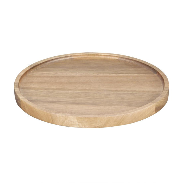 FT612 Olympia Acacia Round Plates 250(D)mm JD Catering Equipment Solutions Ltd