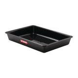 FT618 Araven Deep Food Tray Black 8Ltr JD Catering Equipment Solutions Ltd