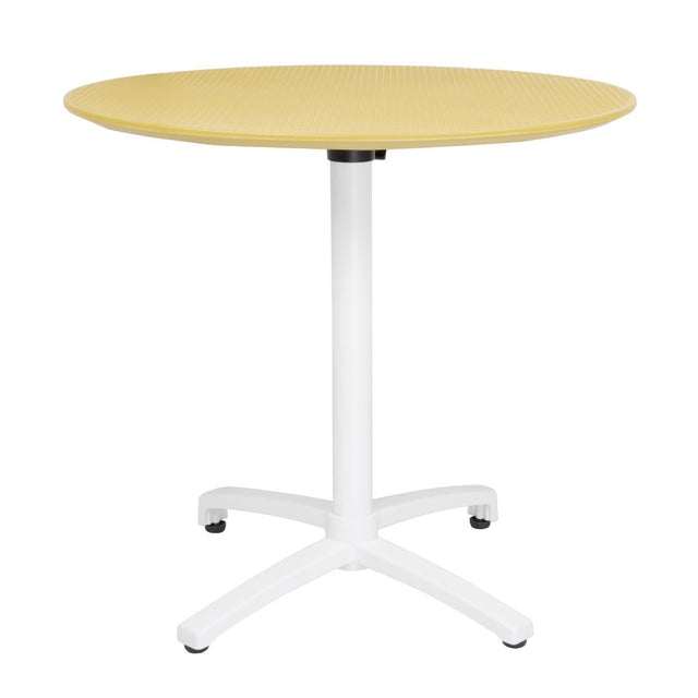 FT622 Bolero Folding Polypropylene Table 800mm Mustard Yellow JD Catering Equipment Solutions Ltd