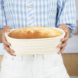FT838 Vogue Rattan Proving Basket Oval 250x150x80mm JD Catering Equipment Solutions Ltd