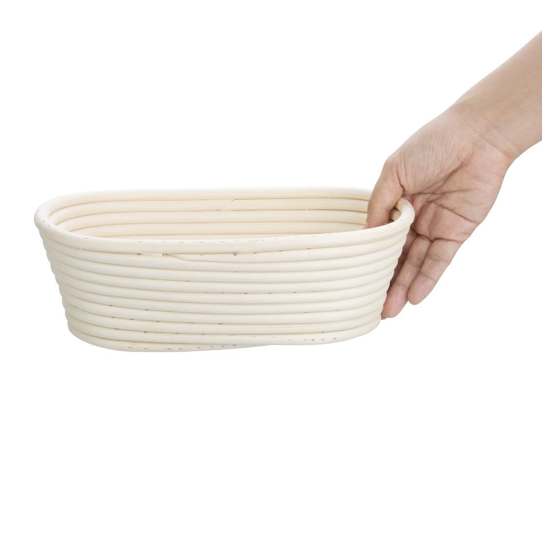 FT838 Vogue Rattan Proving Basket Oval 250x150x80mm JD Catering Equipment Solutions Ltd