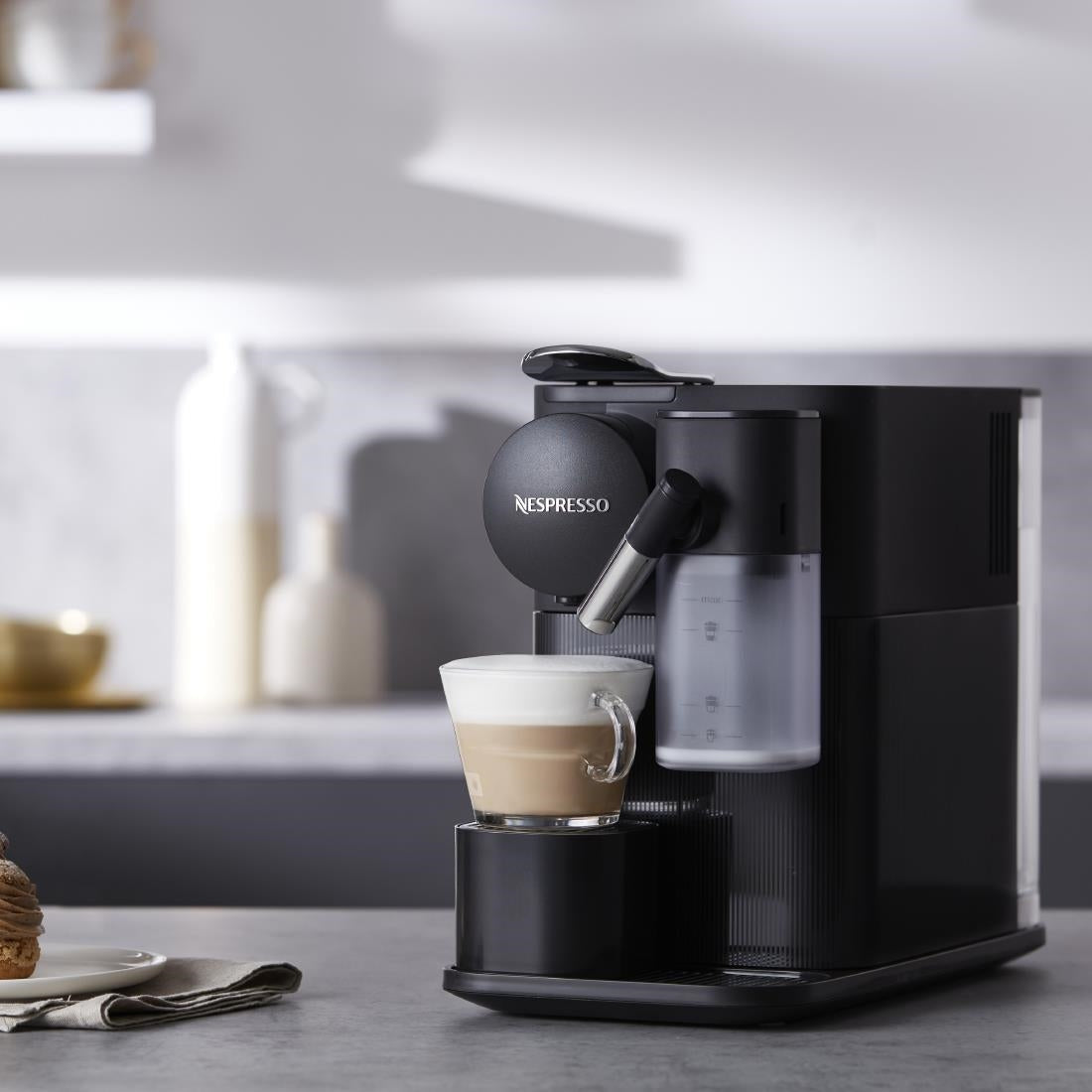 FT896 DeLonghi Nespresso Lattissima One Coffee Machine Black JD Catering Equipment Solutions Ltd
