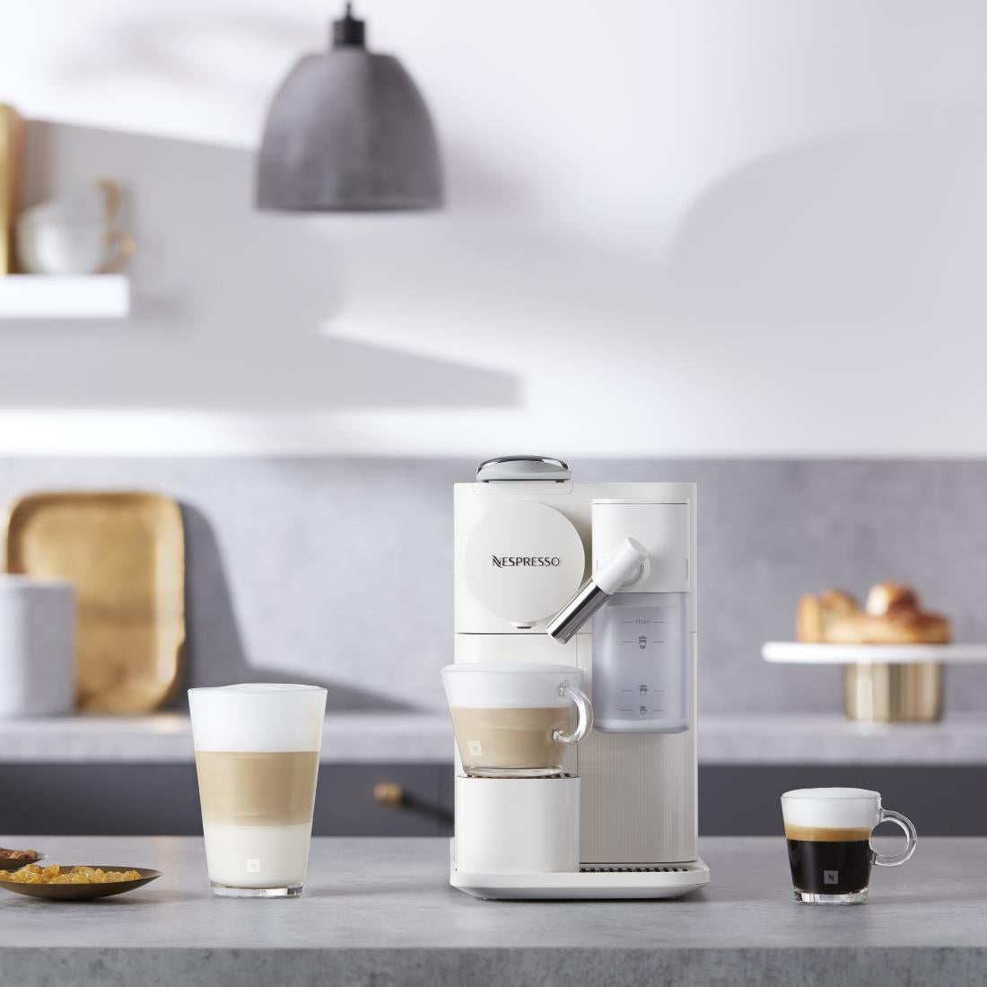 FT898 DeLonghi Nespresso Lattissima One Coffee Machine White JD Catering Equipment Solutions Ltd
