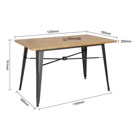 FT954 Bolero Complete Outdoor Table 120x76x76cm - Light Wood JD Catering Equipment Solutions Ltd