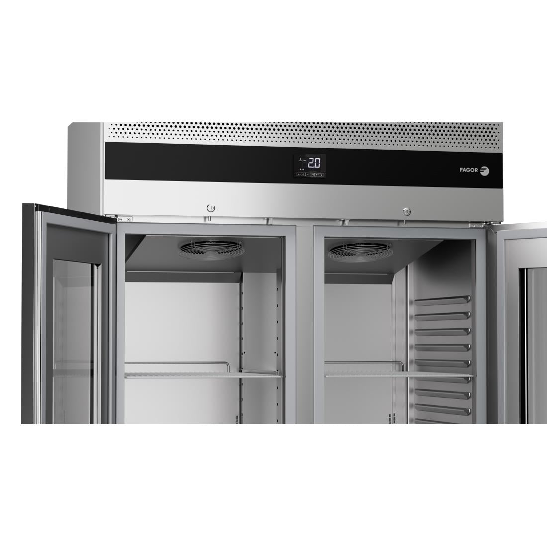FU006 Fagor Advance Gastronorm Upright Cabinet Display Fridge 2 Door AUP-22G GD JD Catering Equipment Solutions Ltd