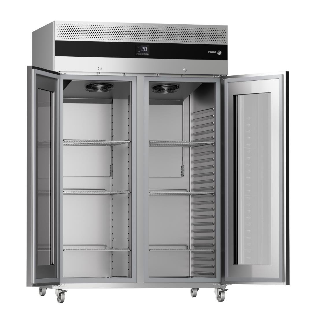 FU006 Fagor Advance Gastronorm Upright Cabinet Display Fridge 2 Door AUP-22G GD JD Catering Equipment Solutions Ltd
