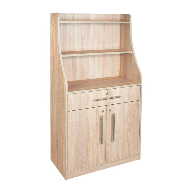 FW543 Waiter Station Oak Finish JD Catering Equipment Solutions Ltd