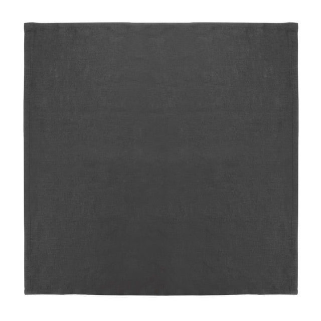 FW697 Olympia Linen Table Napkin Black 400x400mm (Pack of 12) JD Catering Equipment Solutions Ltd
