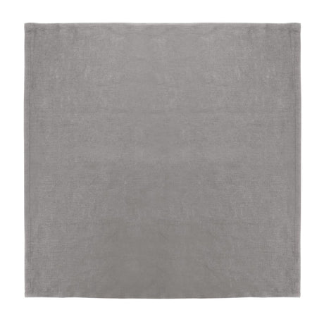 FW698 Olympia Linen Table Napkin Grey 400x400mm (Pack of 12) JD Catering Equipment Solutions Ltd