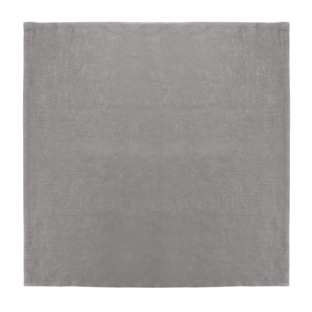 FW698 Olympia Linen Table Napkin Grey 400x400mm (Pack of 12) JD Catering Equipment Solutions Ltd