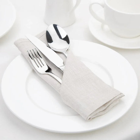 FW699 Olympia Linen Table Napkin Sand 400x400mm (Pack of 12) - JD Catering Equipment Solutions Ltd