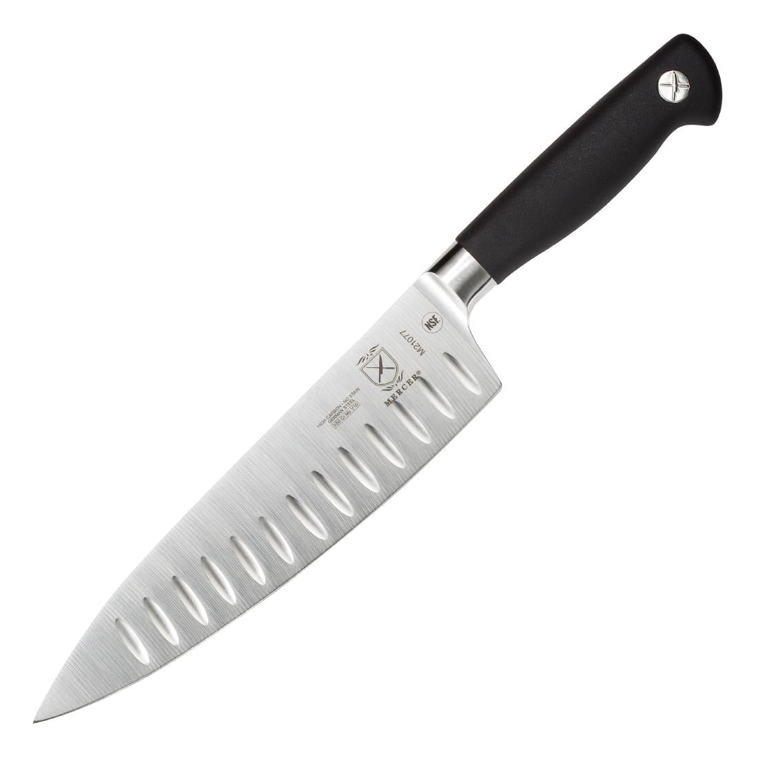 FW707 Mercer Culinary Genesis Precision Forged Chefs Knife Granton Edge Short Bolster 20.3cm JD Catering Equipment Solutions Ltd