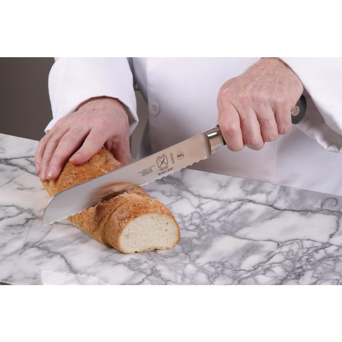 FW711 Mercer Culinary Genesis Precision Forged Bread Knife 20.3cm JD Catering Equipment Solutions Ltd