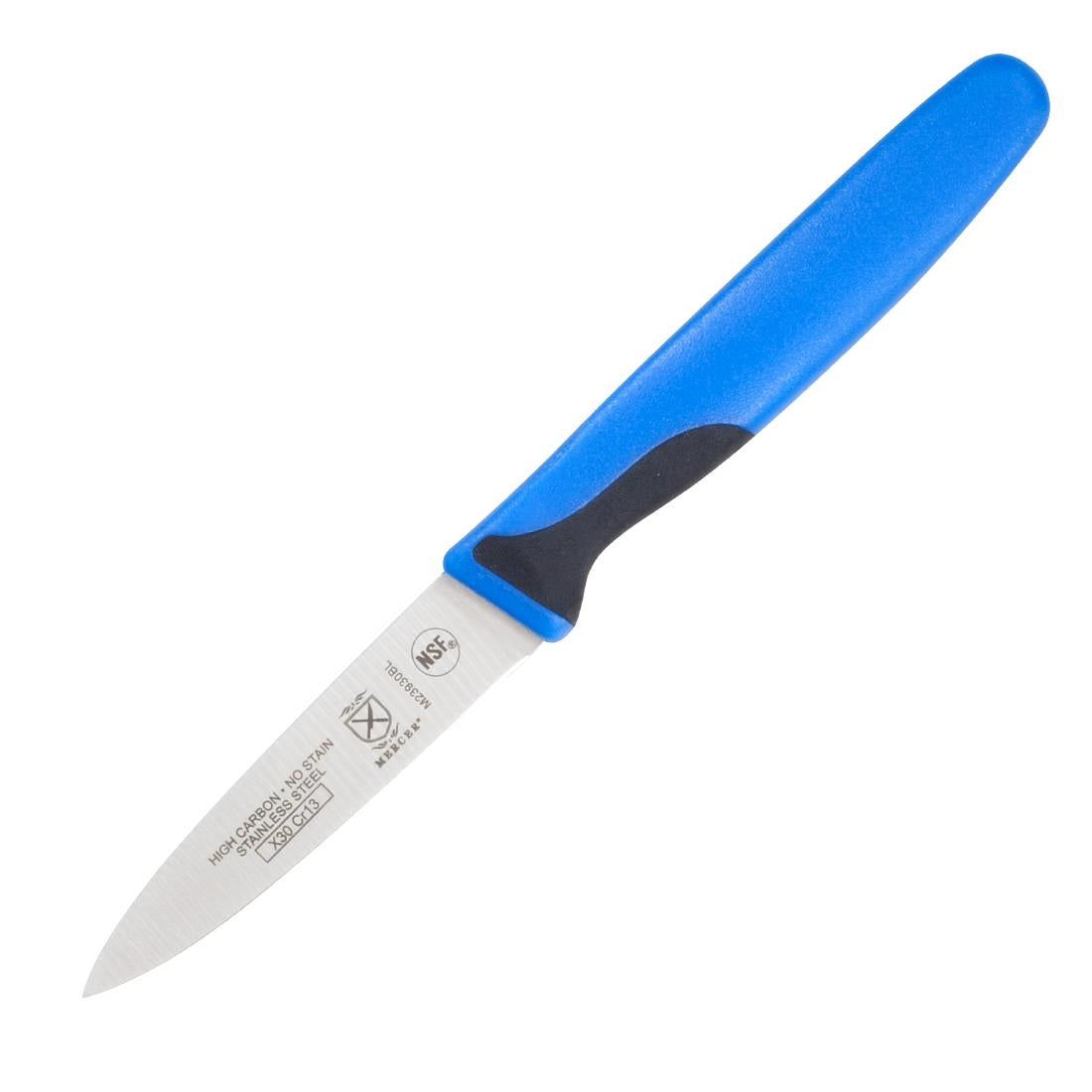 FW738 Mercer Culinary Millennia Slim Paring Knife Blue 7.6cm JD Catering Equipment Solutions Ltd