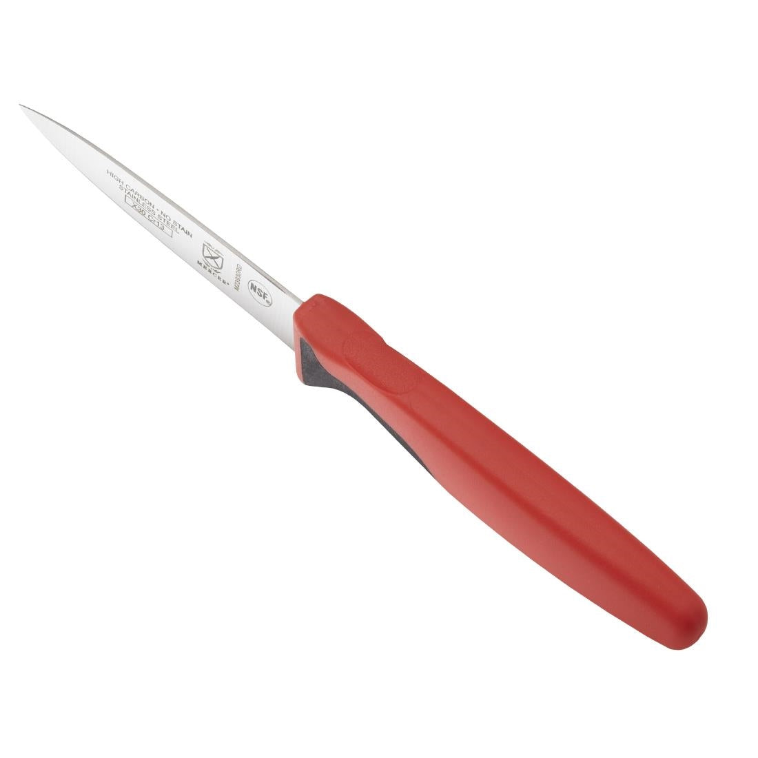 FW740 Mercer Culinary Millennia Slim Paring Knife Red 7.6cm JD Catering Equipment Solutions Ltd