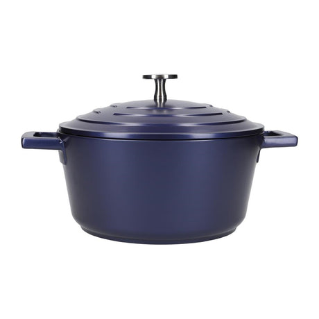 FW796 Masterclass Casserole Dish Metallic Blue 2.5Ltr JD Catering Equipment Solutions Ltd