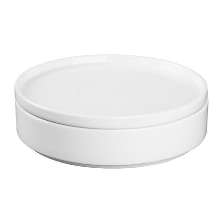 FW813 Olympia Whiteware Flat Round Plates 210mm (Pack of 6) JD Catering Equipment Solutions Ltd